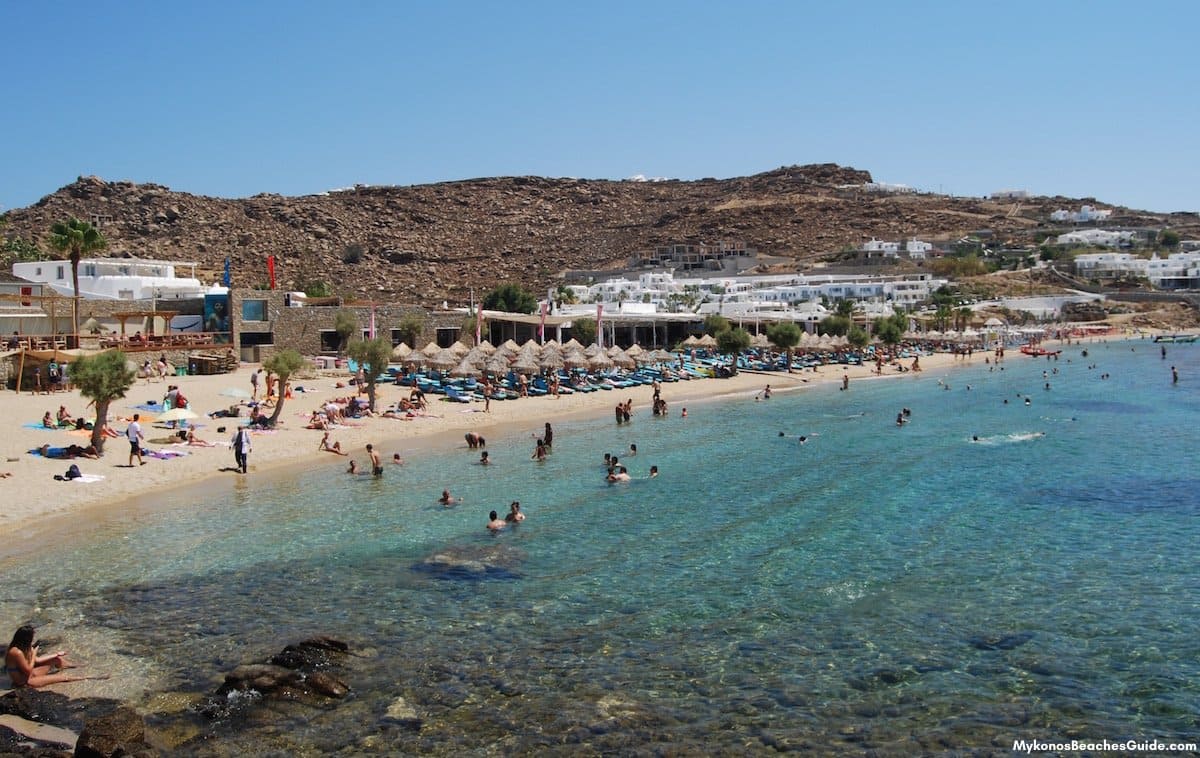 paradise beach mykonos greece